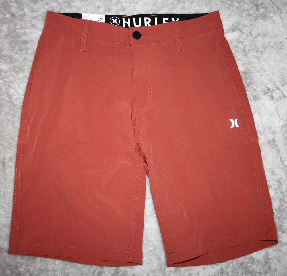 Hurley Shorts Mens 30 Red All Day Hybrid Bermuda Quick Dry Stretch 11 Inseam